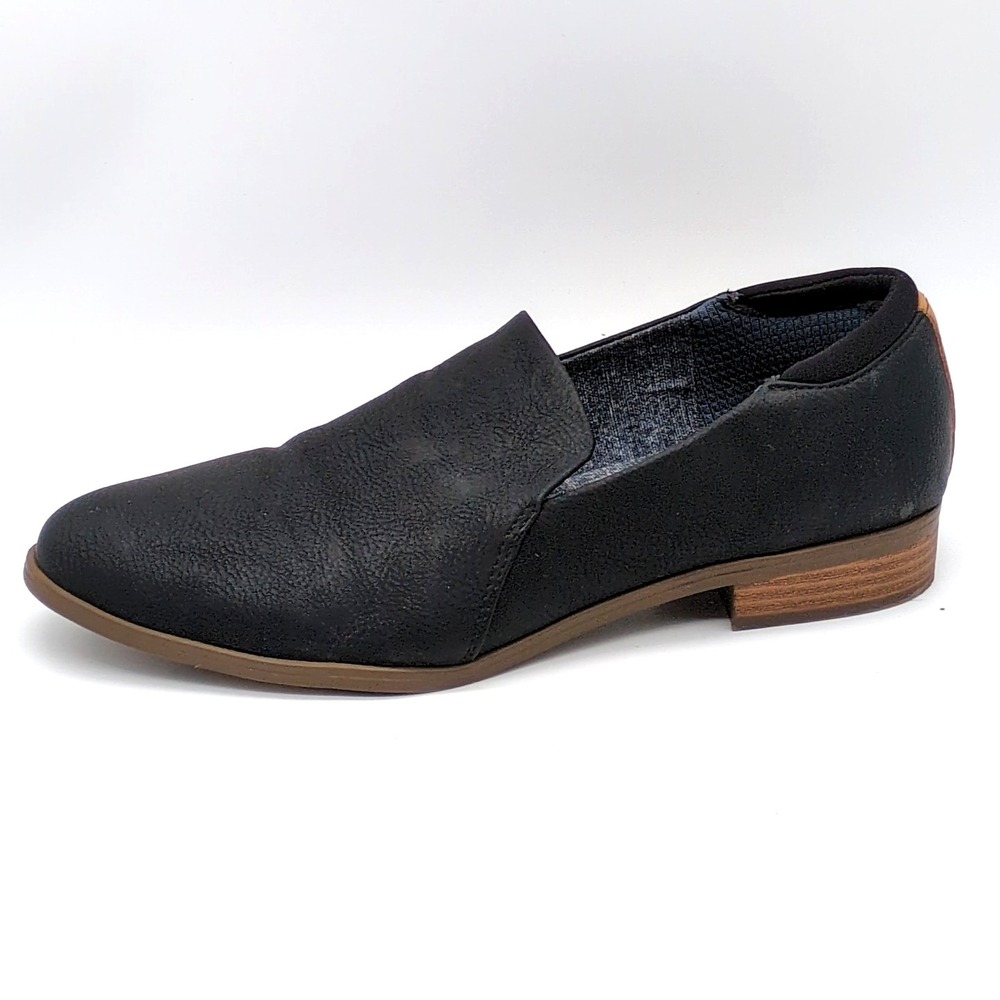 Dr. Scholl's Shoes Womens Rate Black 8.5 Faux Leather Loafer Walking Comfort - Picture 1 of 11